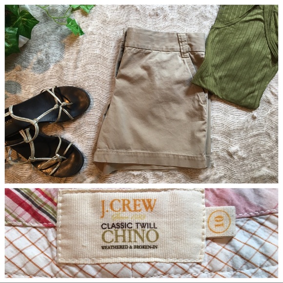 J CREW City Fit Khaki Chino Shorts - Size 10 - Picture 3 of 3